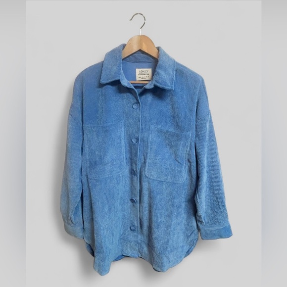 Corduroy Shacket Blue Size Small  NWT - Picture 6 of 6